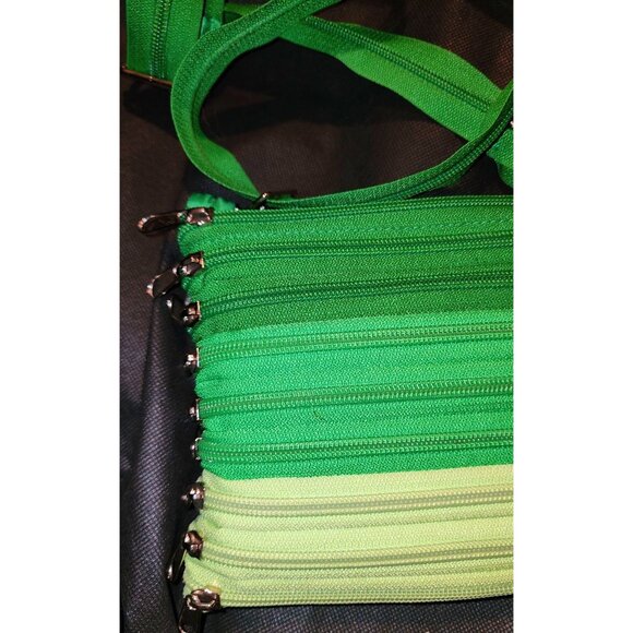 Cupcakes & Cartwheels Ombre Green Zipper Purse With Adjustable Strap Unique - Picture 7 of 8